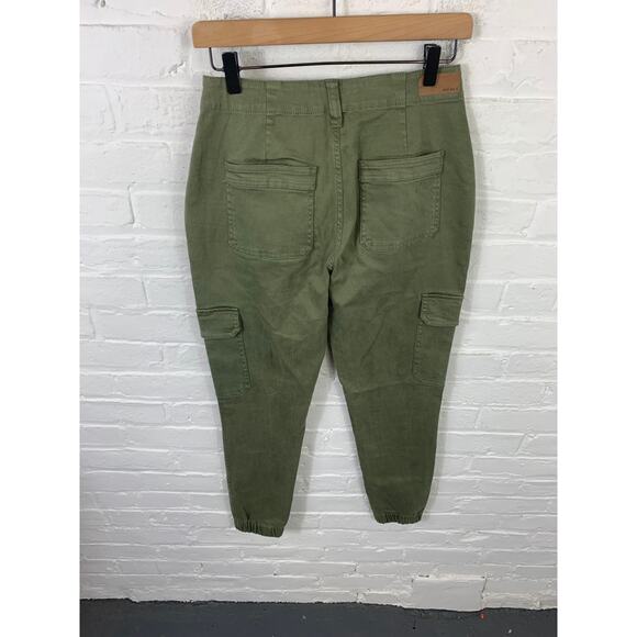Fatface Women's Comfort Stretch Hythe Cargo Trousers Slim Fit Green Size 6 - Picture 3 of 9